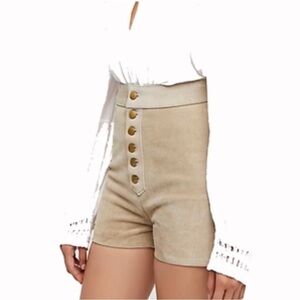 NWT Cupcakes & Cashmere Sz 4 Faux Suede Leather Shorts